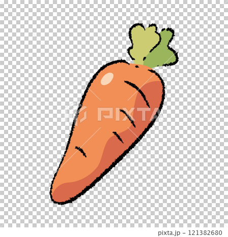手描きのにんじんのイラスト2 121382680
