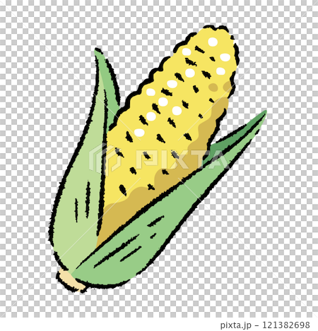 手繪玉米插畫2 手繪玉米插畫2 121382698