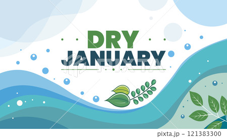 Dry January design templet smart poster banner 121383300