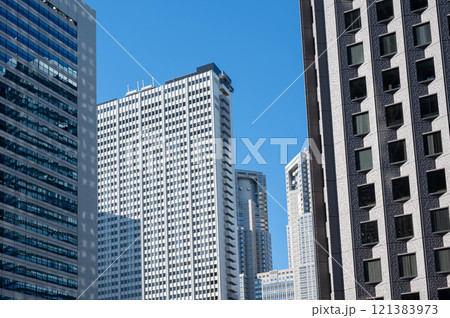 新宿の高層ビル群の風景 新宿の高層ビル群の風景 121383973