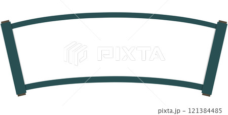 巻き物風のコピースペース 121384485