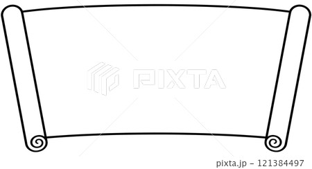 巻き物風のコピースペース 121384497