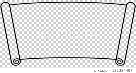巻き物風のコピースペース 121384497