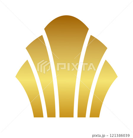 Luxury gold art deco element 121386039