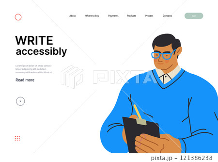 Writing people, modern flat vector concept illustration- standing man thoughtfully writing on clipboard. Metaphor for reflection, personal insight, contemplation, creative expression Writing people, modern flat vector concept illustration- standing man thoughtfully writing on clipboard. Metaphor for reflection, personal insight, contemplation, creative expression 121386238