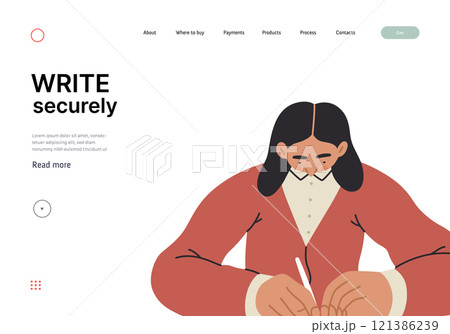 Writing people, modern flat vector concept illustration- sitting woman thoughtfully writing on paper. Metaphor for reflection, personal insight, contemplation, creative expression Writing people, modern flat vector concept illustration- sitting woman thoughtfully writing on paper. Metaphor for reflection, personal insight, contemplation, creative expression 121386239