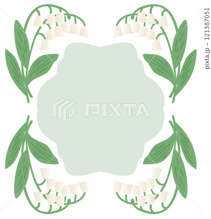 すずらんのベクターフレーム すずらんのベクターフレーム 121387051