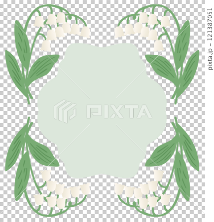 すずらんのベクターフレーム すずらんのベクターフレーム 121387051