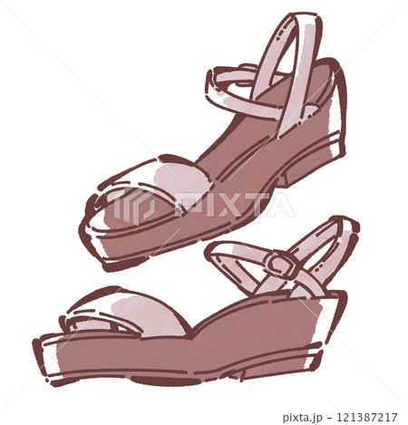 サンダルのイラスト サンダルのイラスト 121387217