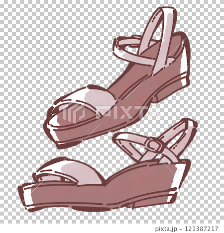 サンダルのイラスト サンダルのイラスト 121387217