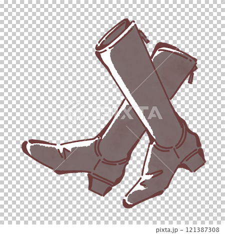 ロングブーツのイラストのイラスト素材 [121387308] - PIXTA