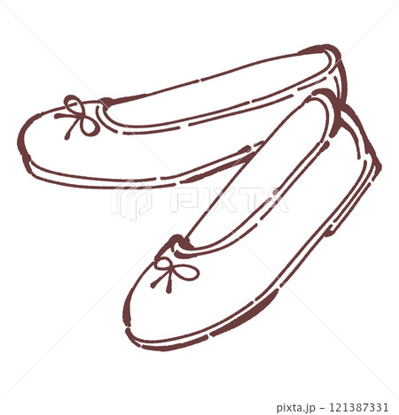 バレエシューズのイラスト 121387331