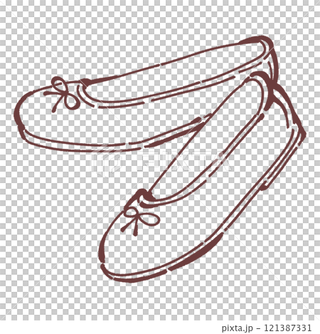 バレエシューズのイラスト 121387331