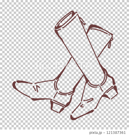 Long boots illustrations Long boots illustrations 121387361