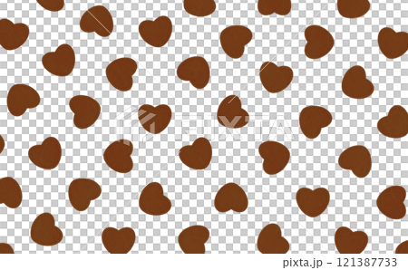 Scattered heart chocolate pattern (milk) 121387733