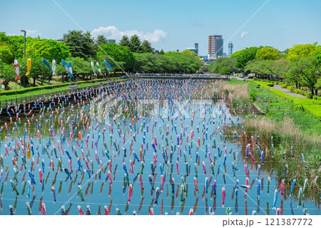 鶴生田川の鯉のぼり 鶴生田川の鯉のぼり 121387772