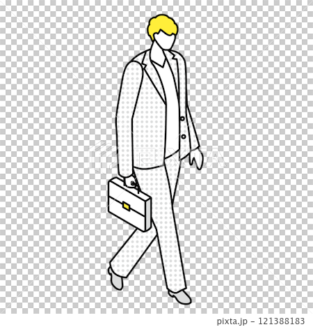 Isometric_穿著西裝行走的男人的插圖 Isometric_穿著西裝行走的男人的插圖 121388183