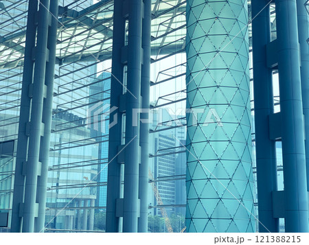 The modern design, perspective pattern geometric inside the building The modern design, perspective pattern geometric inside the building 121388215