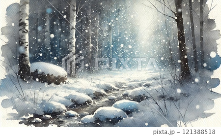 雪が降る森7 雪が降る森7 121388518