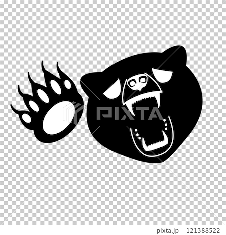 熊出没注意　シルエット　イラスト 121388522