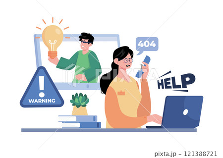 Fraud specialist helping customers with fraud-related issues and inquiries. Fraud specialist helping customers with fraud-related issues and inquiries. 121388721