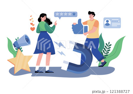 Customer retention specialist working to retain customers and reduce churn. Customer retention specialist working to retain customers and reduce churn. 121388727