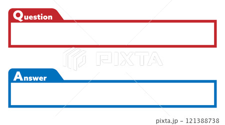 Q&Aのテロップベース 　赤と青 121388738