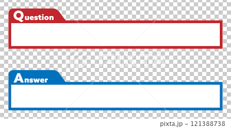 Q&Aのテロップベース 　赤と青 121388738