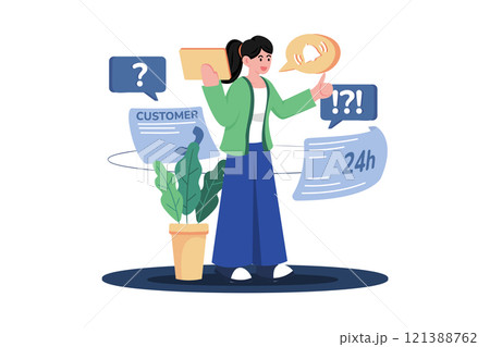 Service staff to support customers effectively. 121388762