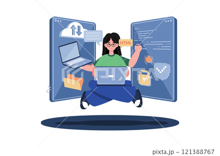 IT professionals fix technical problems. 121388767