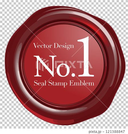 Red seal stamp emblem vector illustration sample text 121388847