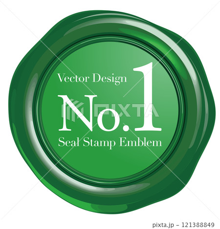 緑のシールスタンプエンブレム ベクターイラストレーション サンプル文字 緑のシールスタンプエンブレム ベクターイラストレーション サンプル文字 121388849
