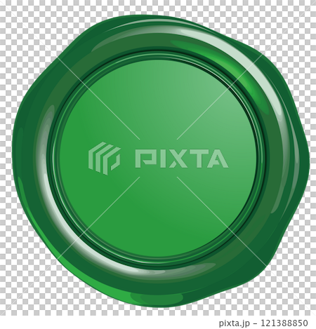 緑のシールスタンプエンブレム　ベクターイラストレーション 121388850