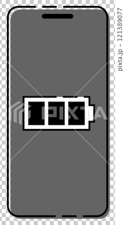 智慧型手機螢幕圖片 充滿電 Max 時尚折線 灰色 121389077