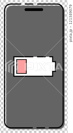 智慧型手機螢幕影像沒電了時尚斷線灰色 121389079