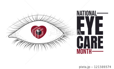 National Eye Care Month background, banner or poster design template. observed every year in January. National Eye Care Month background, banner or poster design template. observed every year in January. 121389374