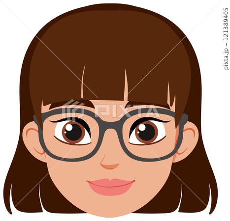 Smiling Woman with Glasses 121389405