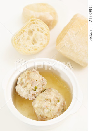 close up of bowls of chicken broth close up of bowls of chicken broth 121389990