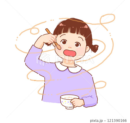 納豆を食べる女の子 納豆を食べる女の子 121390166