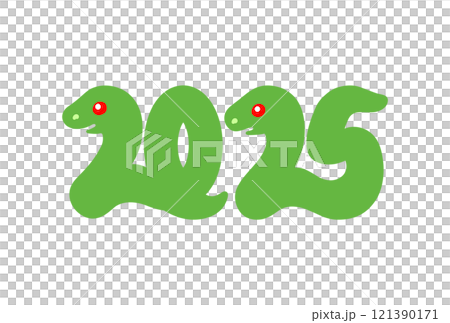 西元2025年蛇年蛇彩色圖解 121390171