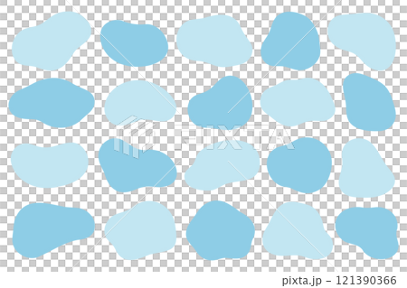 鬆散流體形狀插圖集向量藍色 121390366