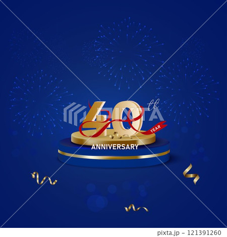 Elegant 40th anniversary design gold Elegant 40th anniversary design gold 121391260