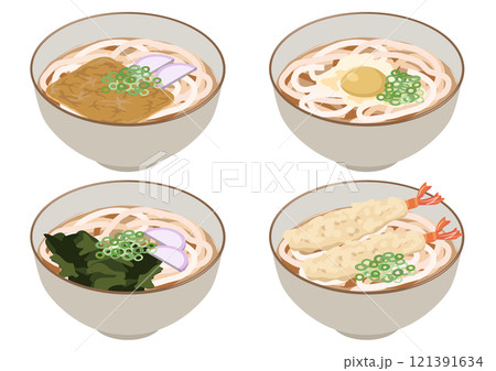 温かいうどんセット 121391634