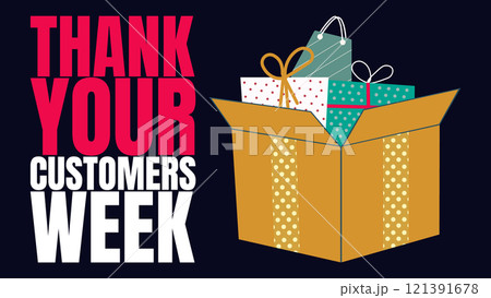 Thank Your Customers Week in january design templet Thank Your Customers Week in january design templet 121391678