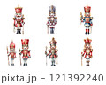 Nutcracker Watercolor Collection Bundle Set Isolated on a Transparent Background 121392240