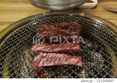 Korean beef bbq. grilled ribs Korean beef bbq. grilled ribs 121392607