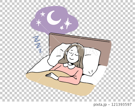 A woman who sleeps soundly 121393597