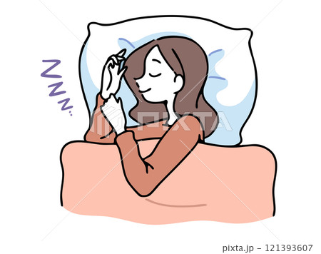 良い眠りの女性 121393607