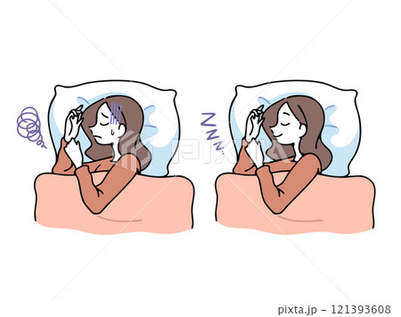良い眠り悪い眠りセット 121393608