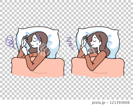 良い眠り悪い眠りセット 121393608